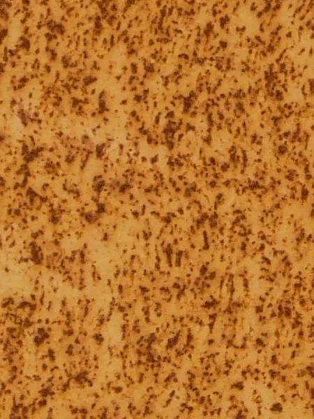 White metal texture, covered by areas of small, deep red rust spots. Several rusted scratches and larger spots are also visible.